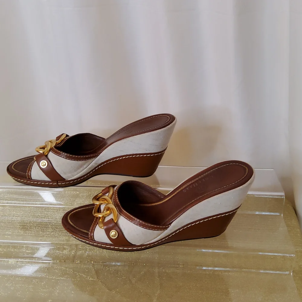Cole Haan Slides with Chain Detail - Picture 6 of 14